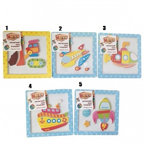 Магнитный пазл - Транспорт, 5 видов (Mapacha, 76658)